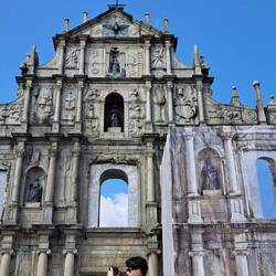Ruins of St Paul's Church: a 17th cent catholic church that was built & mysteriously burned....