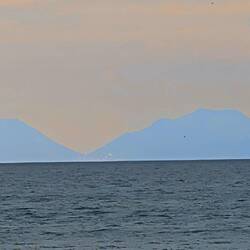 Mit Blick auf die liparischen (äolischen) Inseln