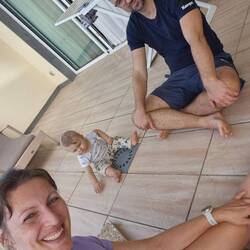 Morgen-Chill auf unserer Terrasse