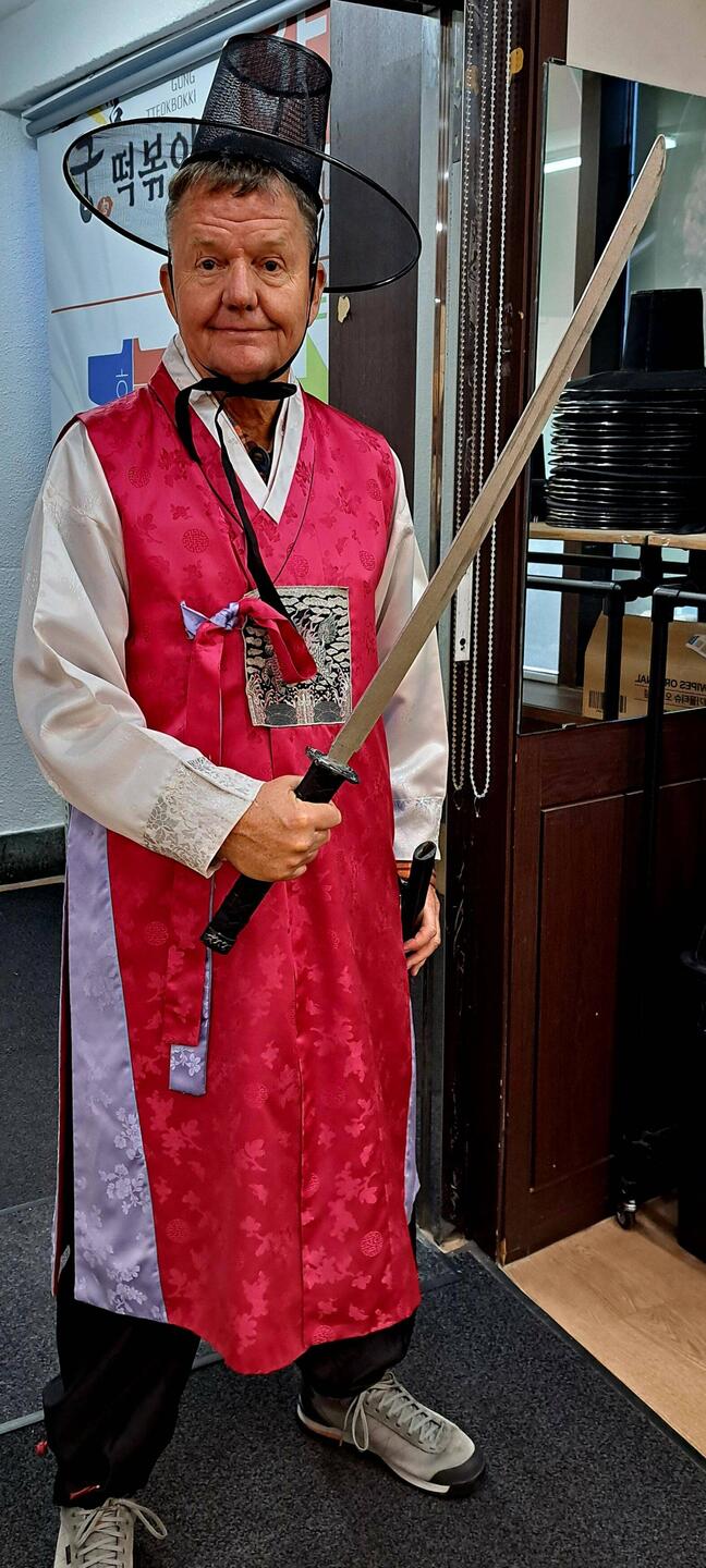 Yep, traditional wear. (Well, maybe not the sword...)