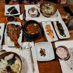 Dinner second course; even amongst 3 of us, we just couldn't finish it.