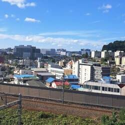 Some views of South Korea from our rail car.