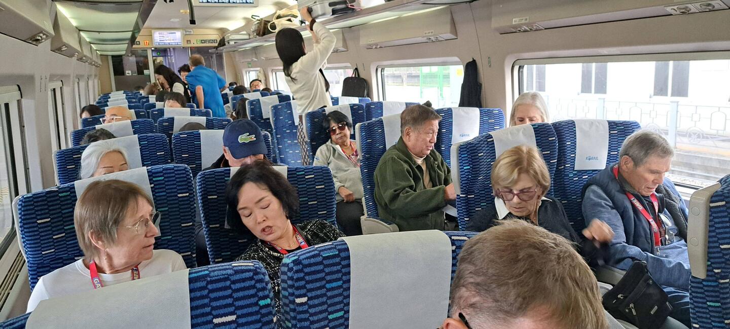 A comfortable rail car.