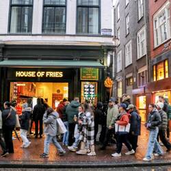 French fries are offered as a special culinary delight! :)