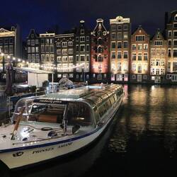 Amsterdam at night.