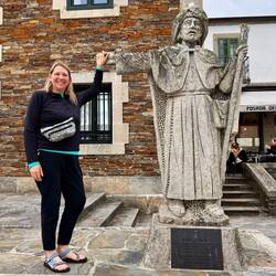 A couple of pilgrims on their way to Santiago.