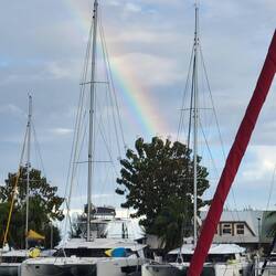 Arc en ciel pour notre départ de Raiatea