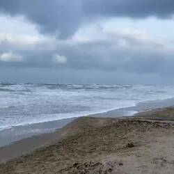 Vom Dünenrand aufgenommen, da unten ist normalerweise der Stand