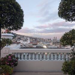 Rooftop cocktails from Casa Gangotena: our boutique hotel for 2 nights