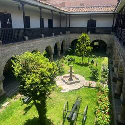 Just off the plaza, colonial buildings