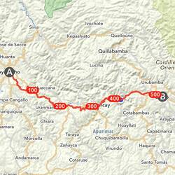 Our bus journey. 11500m of climb which means hairpins all night