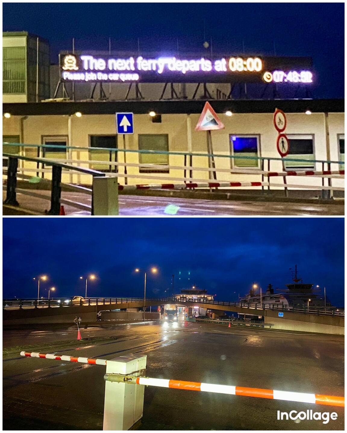 Warten auf die 8Uhr-Fähre