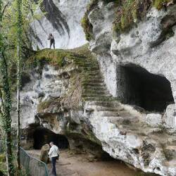 Staircase carved into the cliff