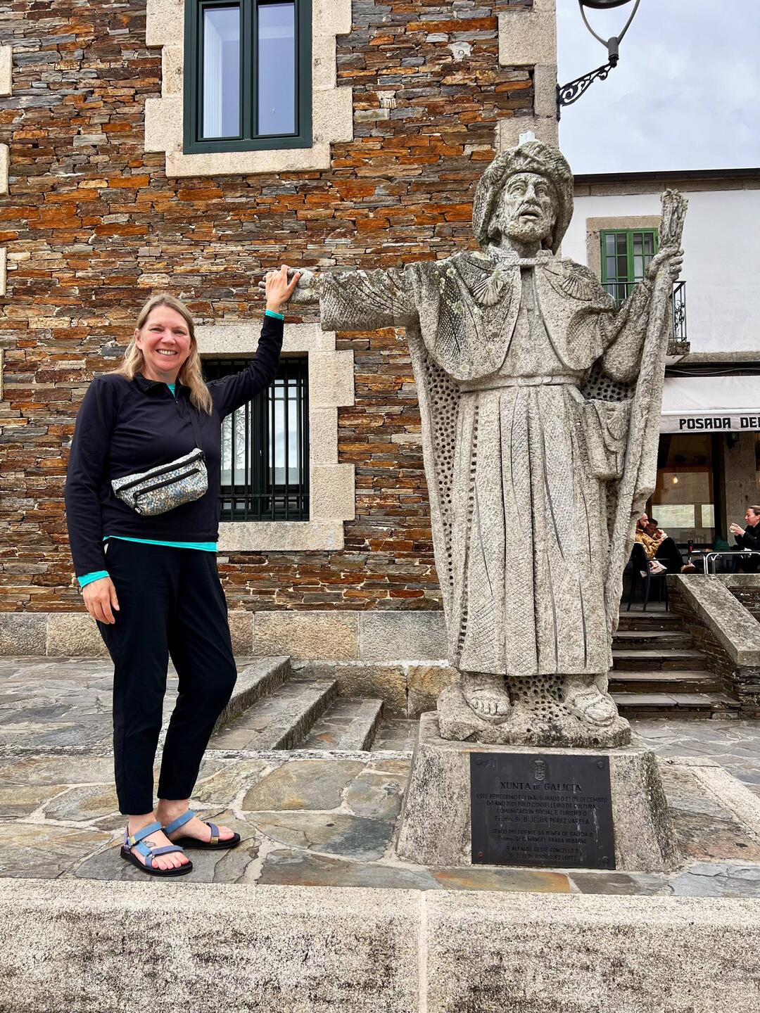 A couple of pilgrims in Portomarin.