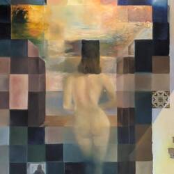 Nahaufnahme einer Frauenfigur...