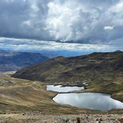We arrive near a set of beautiful lakes