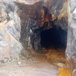 Mine entrance at 4400m. The runoff water colors are a tell tale sign.