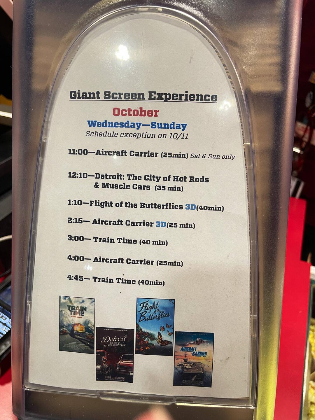 Currently running documentaries