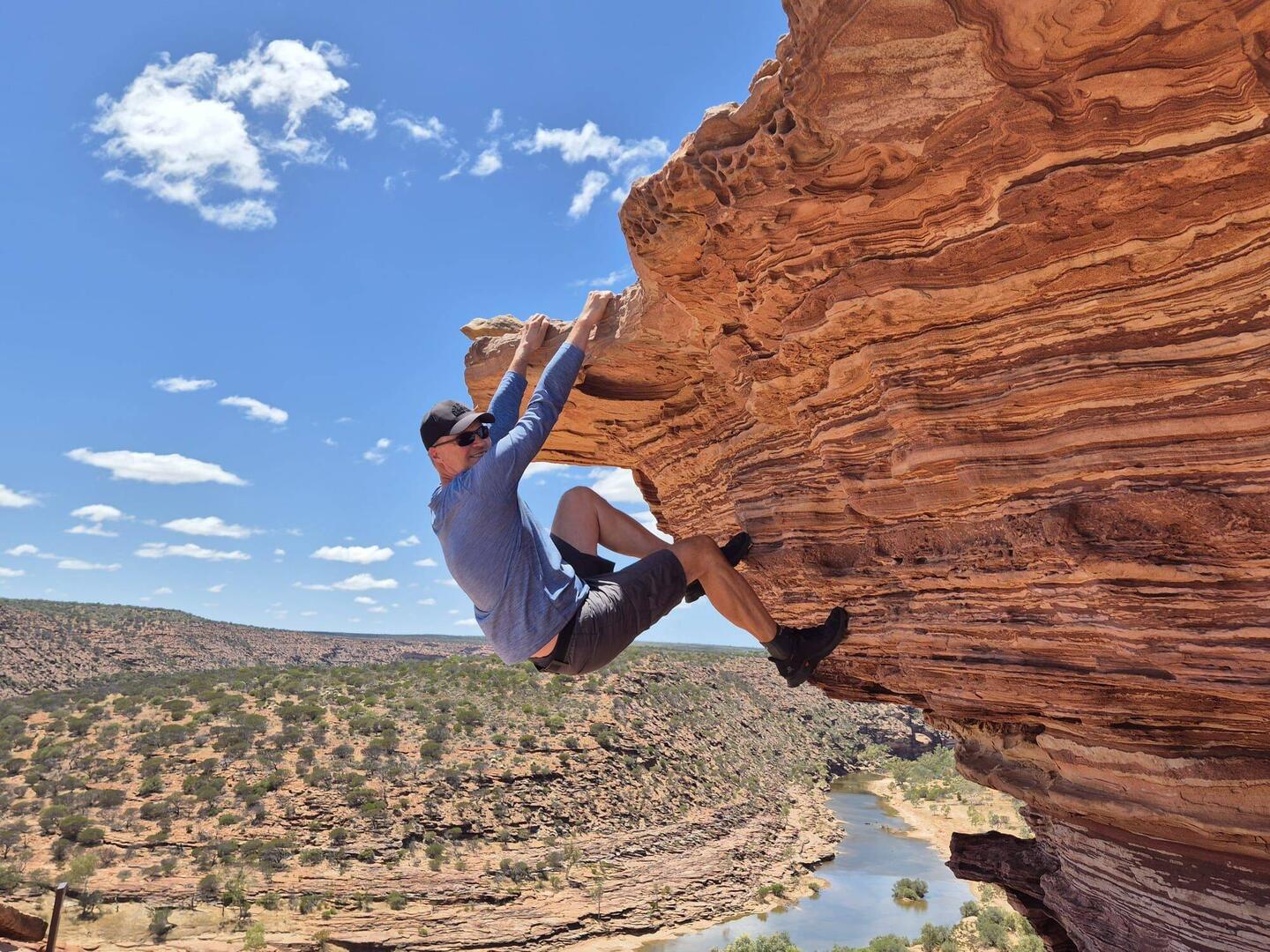Cooles Cliffhanger Bild (aber nur 1m über dem Boden)