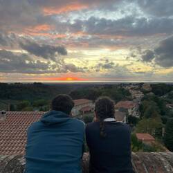 ...als die rote Sonne in Capri versank