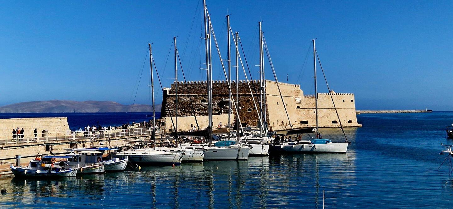 Venezianische Hafenfestung Koúles aus dem 16. Jahrhundert