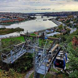 Die Seilbahn. Beweisfoto für Mama