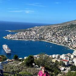 The Oosterdam in Sarande Harbour