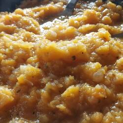 Nach der Operation. Brei in allem Geschmacksrichtungen.