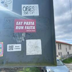 Another sticker sighting.