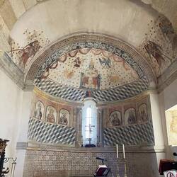 This Romanesque church is from the 11th century, with 14th century frescoes.