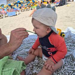 Brei-Snack am Strand: lieben wir