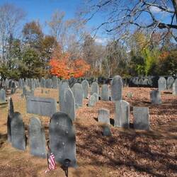 All the grave markers are slate.  The older ones are not holding up well.