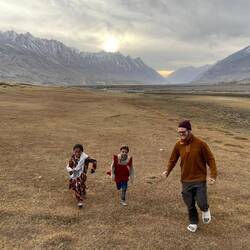 How happy they were when we gave them some colorful pens!