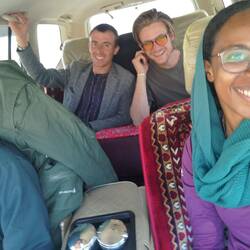 The Land Cruiser crew (with Mahabat at the wheel, not visible).