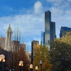 Links Smith Tower und rechts Columbia Center