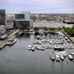 Small boat harbor seen from Museum aan de Stroom.