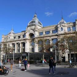 The imposing building of the Hilton hotel, Antwerpen oldtown.