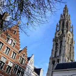 The cathedral tower and typical architecture.