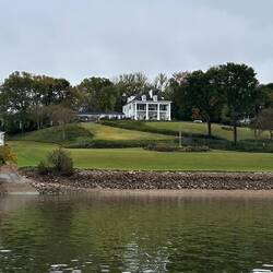 Savannah, TN. The house is probably fairly recent, built to look like an old plantation homestead.