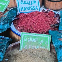 Ground chili for harissa