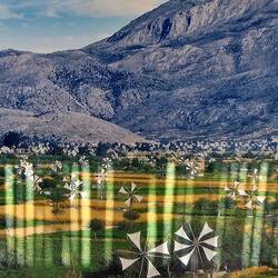 Foto von 1950 als mehr als 10.000 Mühlen die Hochebene säumten