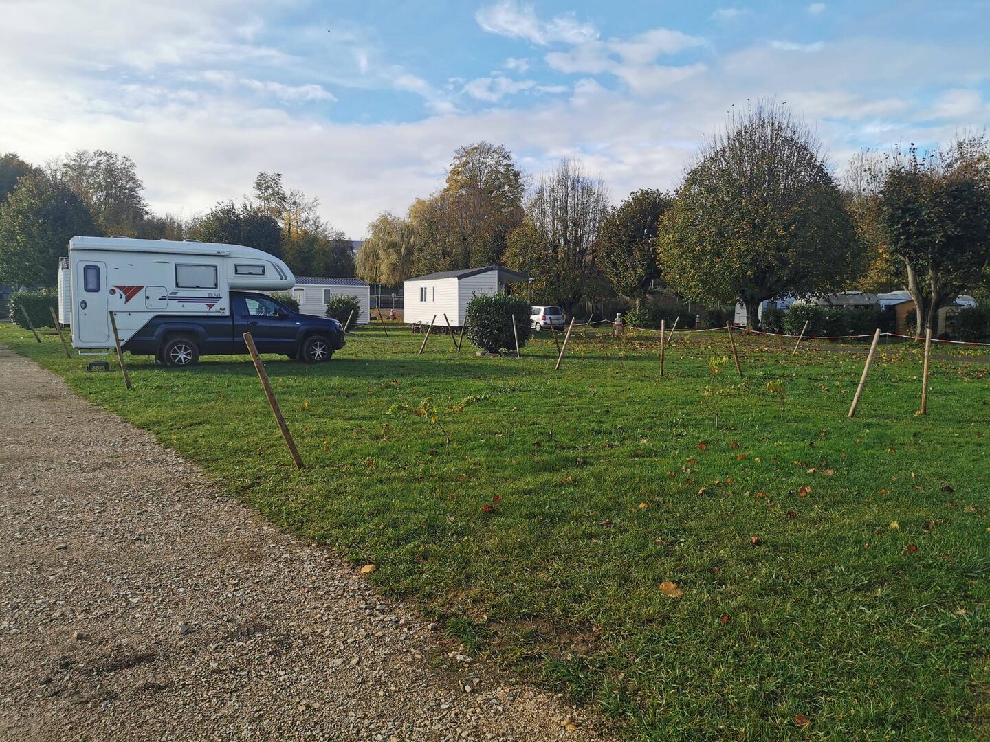 Allein auf dem Campingplatz