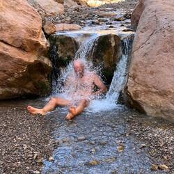 Oh my god! Ice-cold flowing water for the first time in 4 weeks