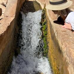 Water channel leading out of the canyon. This stream became paradise for us further upstream