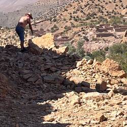 We moved this huge bugger out of the way cm-by-cm to be able to pass