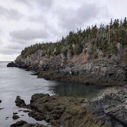 The cliffs just south of the lighthouse