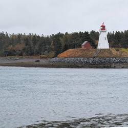 Mullholland Point Lighthouse as seen from Lubec Maine