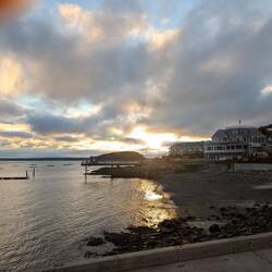The first look at the sun from Bar Harbor, well after sunrise