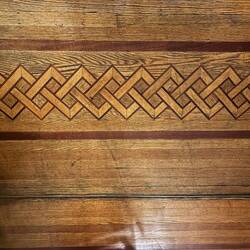 Intricate woodwork on floor