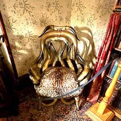 Longhorn Chair, given as a campaign present from Texas. Politically important post civil war